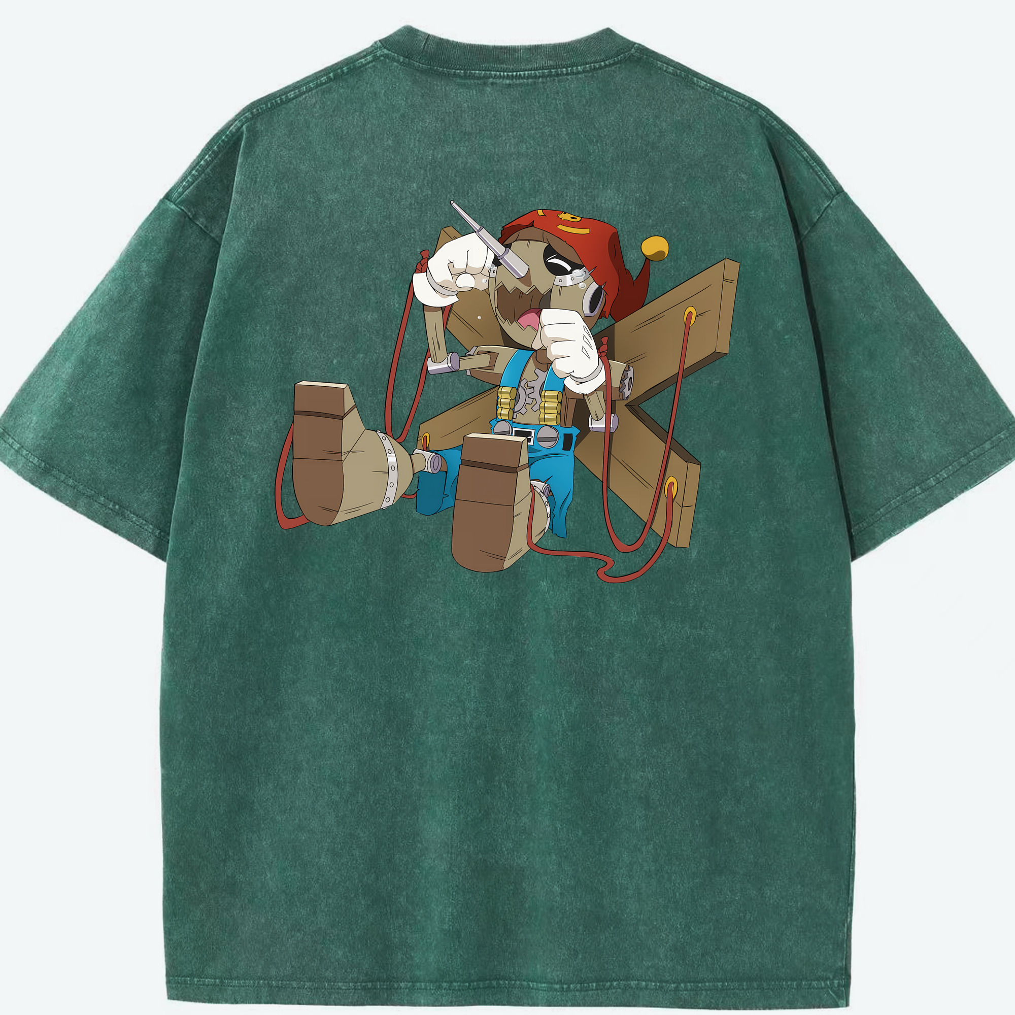（画像用） Digimon デジタルモンスター/デジモン 綿100% ヴィンテージ風 半袖Tシャツ（背面プリント）